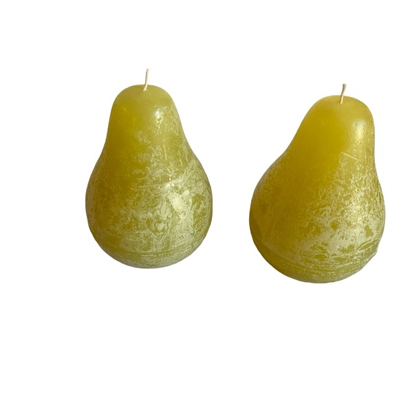Green Pear-Shaped Candles - Picture 1 of 2